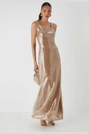 MissPap Scoop Neck Sequin Maxi Dress