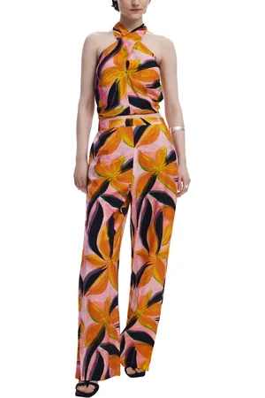 Desigual Floral WideLeg Pants Set Women