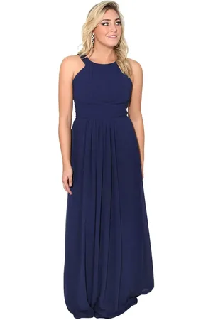 Krisp Pleated Front Chiffon Maxi Dress