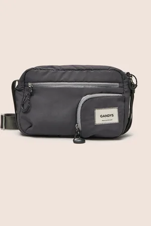 Gandys Charcoal Panama Crossbody Shoulder Bag