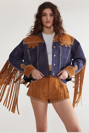 NASTY GAL Denim Suede Mix Jacket
