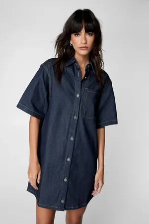 NASTY GAL Denim Shirt Dress