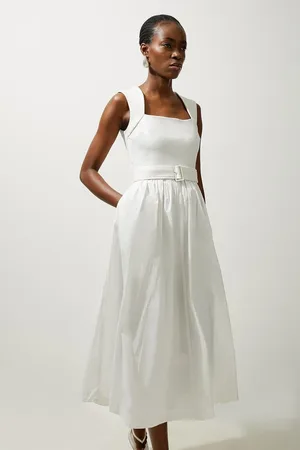 Karen Millen Scoop Neck Jersey Cotton Mix Maxi Dress