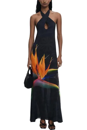 Desigual Bird of Paradise Print Maxi Dress Women - Dresses