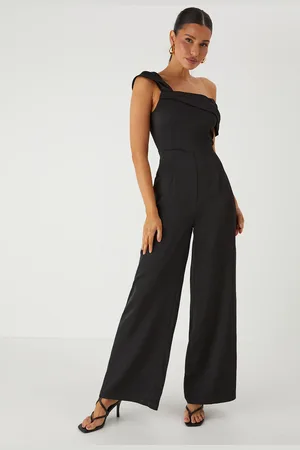 MissPap Bardot Twist Straight Leg Jumpsuit