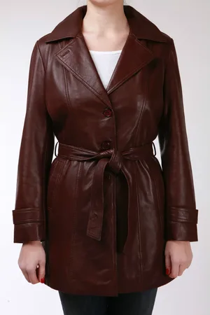 Infinity 3/4 Length Tie Belt Trench Coat-Oldbury