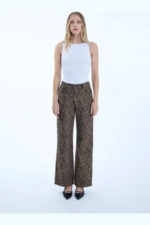 James Lakeland Leopard Print Detail Trousers