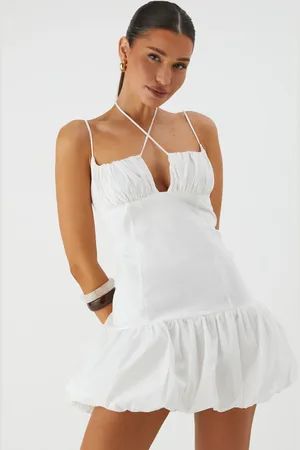 MissPap Puffball Ruched Bust Mini Dress