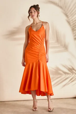 Coast Strappy Gathered Midaxi Dress