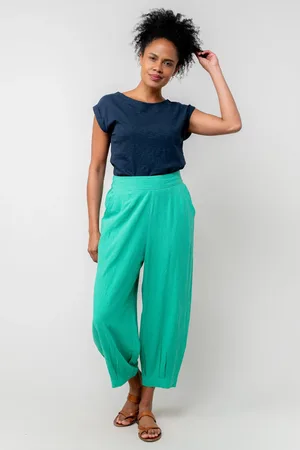 LILY & ME Sail Trouser Plain Linen White