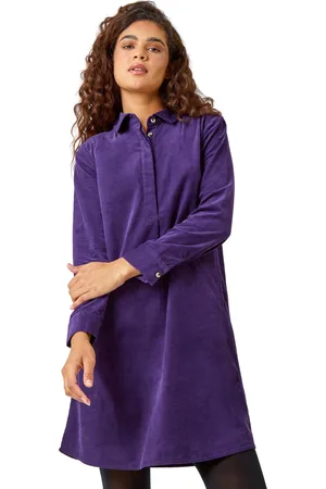 Roman Corduroy Tunic Shirt Dress