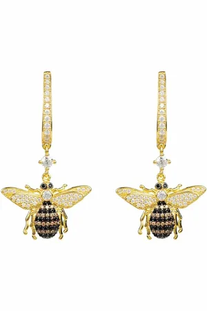 Latelita Honey Bee Drop Earrings Gold