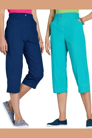 Amber Pack of 2 Cotton Crop Trousers