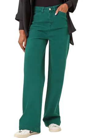 Roman Cotton Blend Wide Leg Stretch Jeans