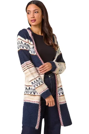 Roman Nordic Stitch Pattern Knit Cardigan