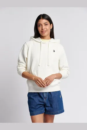 U.S. Polo Assn. Womens Double Horsemen Loopback Hoodie
