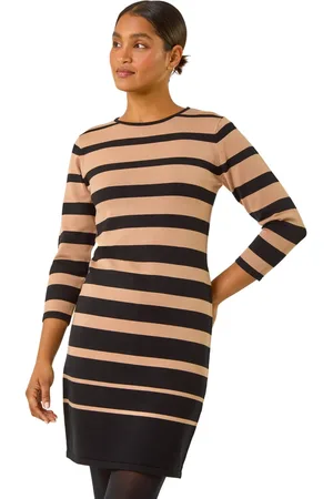 Roman Gradient Stripe Knitted Dress