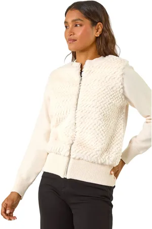 Roman Faux Fur Funnel Neck Zip Jacket