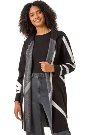 Roman Abstract Patterned Cardigan