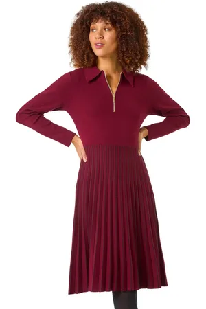 Roman Zip Detail Knitted Dress