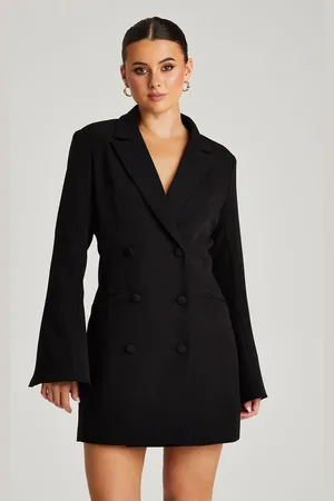 Urban Bliss Blush Flare Sleeve Fitted Blazer Dress