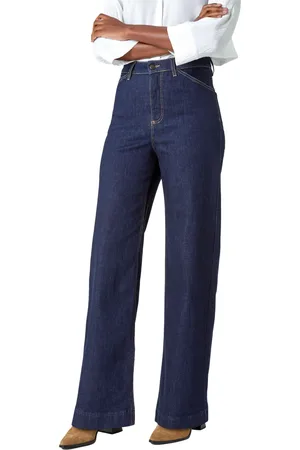 Roman Cotton Blend Wide Leg Stretch Jeans