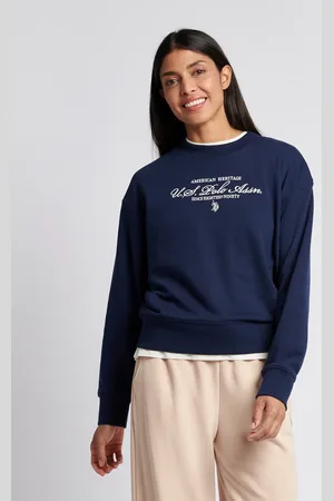 U.S. Polo Assn. Womens Premium Graphic Crew Sweatshirt