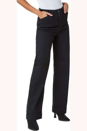 Roman Cotton Blend Wide Leg Stretch Jeans
