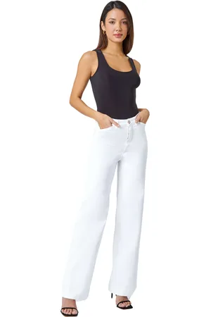 Roman Cotton Blend Wide Leg Stretch Jeans