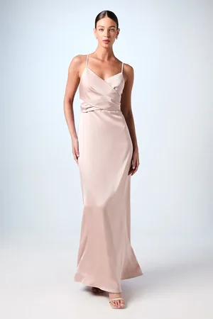 Coast Wrap Waist Satin Cami Bridesmaids Dress
