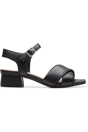 Clarks Serina 35 Cross Leather Heeled Sandals