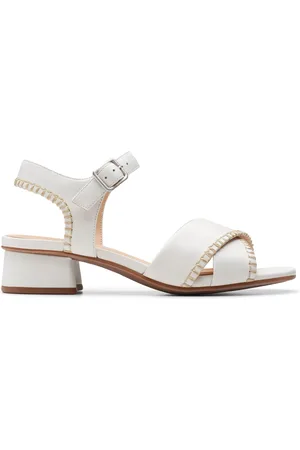 Clarks Serina 35 Cross Off Leather Heeled Sandals