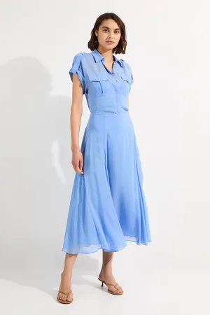 Karen Millen Sheer Viscose Georgette Woven Maxi Skirt