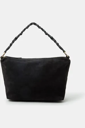 Accessorize Braided Strap Suede Shoulder Bag