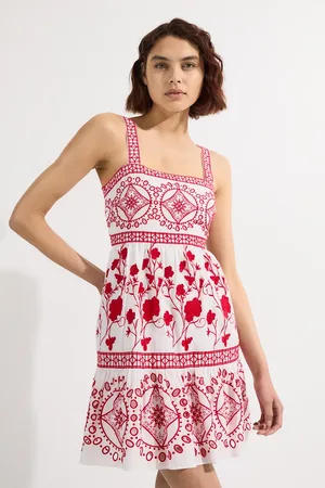 Karen Millen Floral & Geo Embroidered Mini Dress