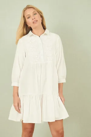 Yumi Cotton Flower Tunic Dress