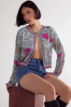 NASTY GAL Celestial Placement Beaded Jacket