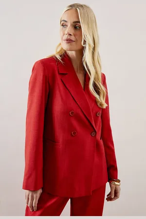 wallis Petite Double Breasted Collared Blazer