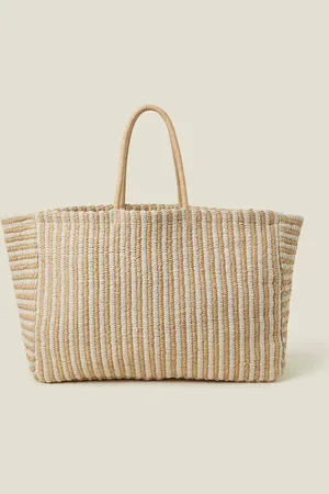 Accessorize Large Woven Stripe Tote Bag