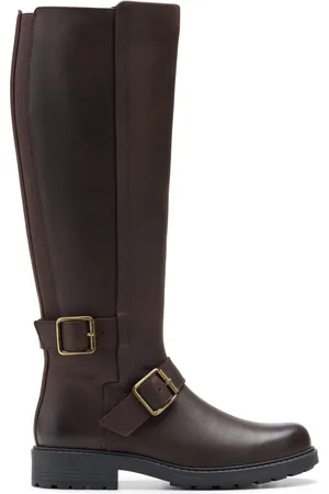 Clarks Orinoco 2 Tall Dark Leather Knee High Boots