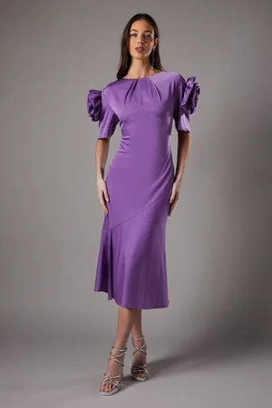 Coast Corsage Shoulder Short Sleeve Dress
