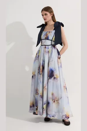 Karen Millen Spring Silk Cotton Woven Strappy Dress
