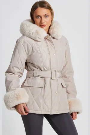 Quiz Faux Fur Trim Jacket