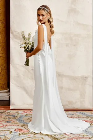 Coast Chiffon Cowl Back Detail Wedding Dress