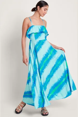 Monsoon Zifia Stripe Ruffle Dress
