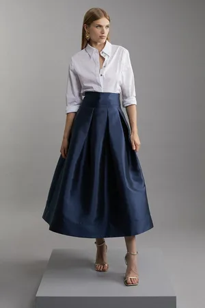Karen Millen Twill Woven Prom Maxi Skirt
