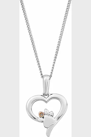 Clogau Paw Prints Sterling Silver Heart Pendant with Topaz