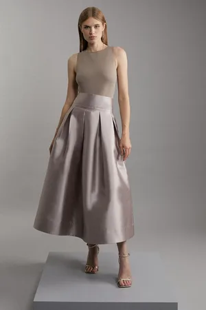 Karen Millen Twill Woven Prom Maxi Skirt