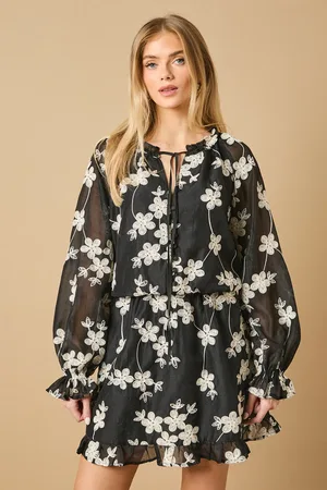 Oasis Button Up Floral Mini Dress