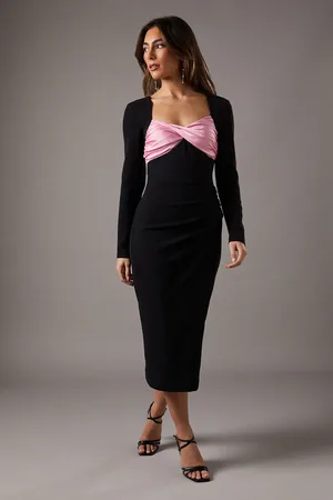 Coast Shrug Slinky Dress With Twist Top
